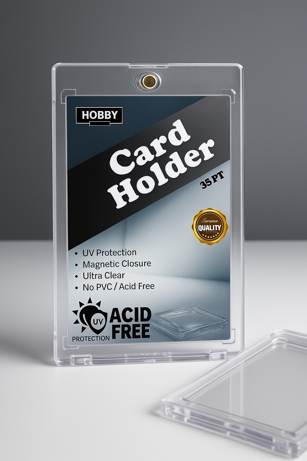 Magnetisk Akryl Card Holder 35PT – Premium UV Beskyttelse til Pokémon & Samlekort – produktbillede