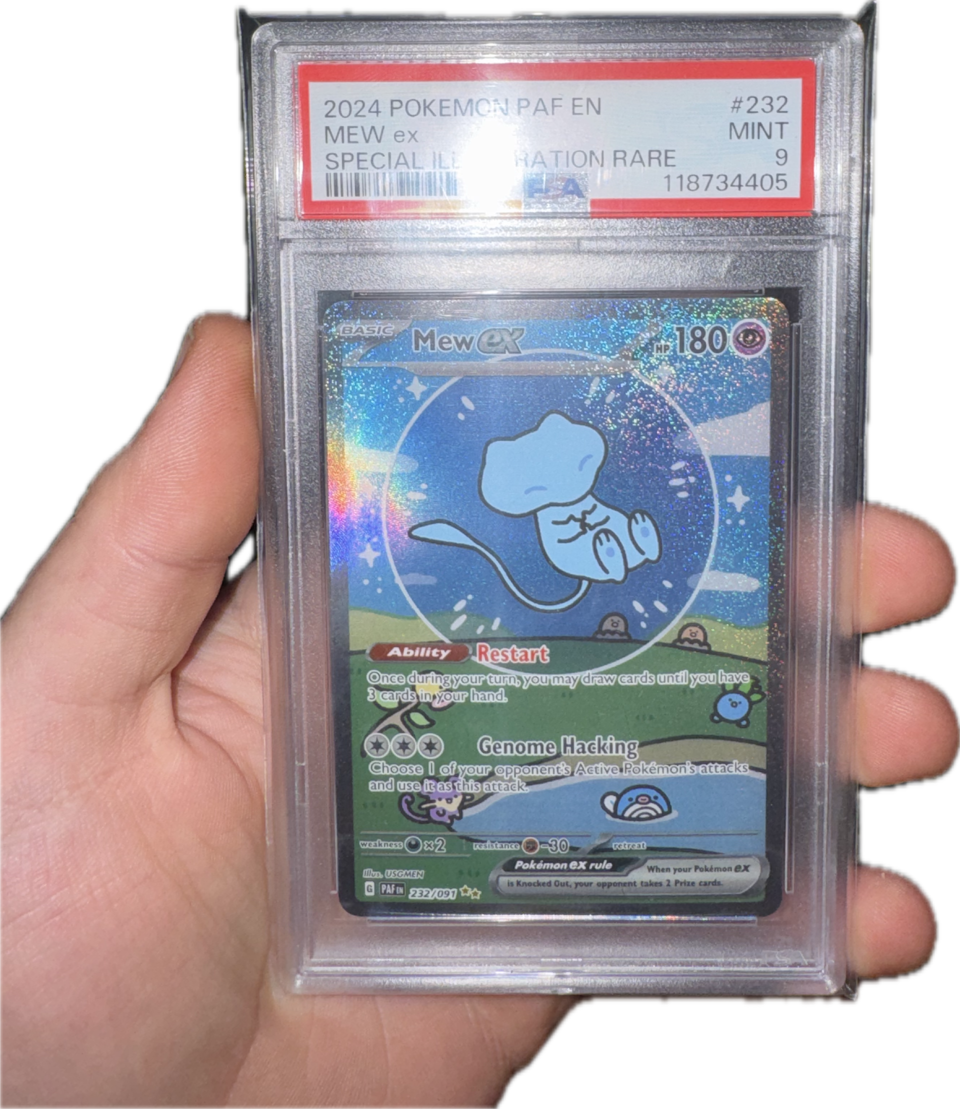 Mew ex #232 – Paldean Fates – produktbillede