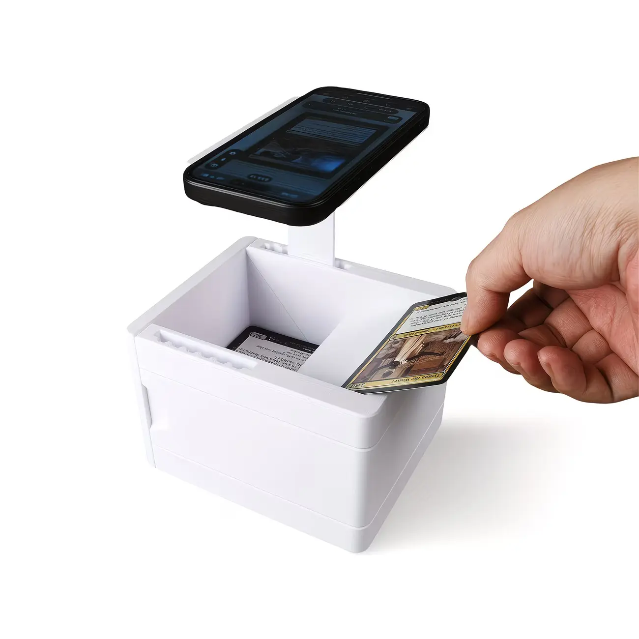 TCG Kortscanner med Smartphone Holder – Scan Pokémon, Magic & Samlekort Hurtigt