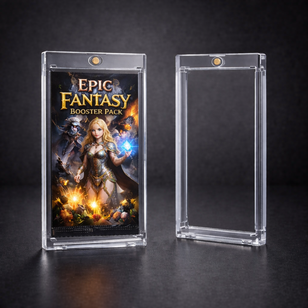 Magnetisk Booster Pack Akryl Holder – Premium Beskyttelse til Pokémon & TCG Sealed Packs