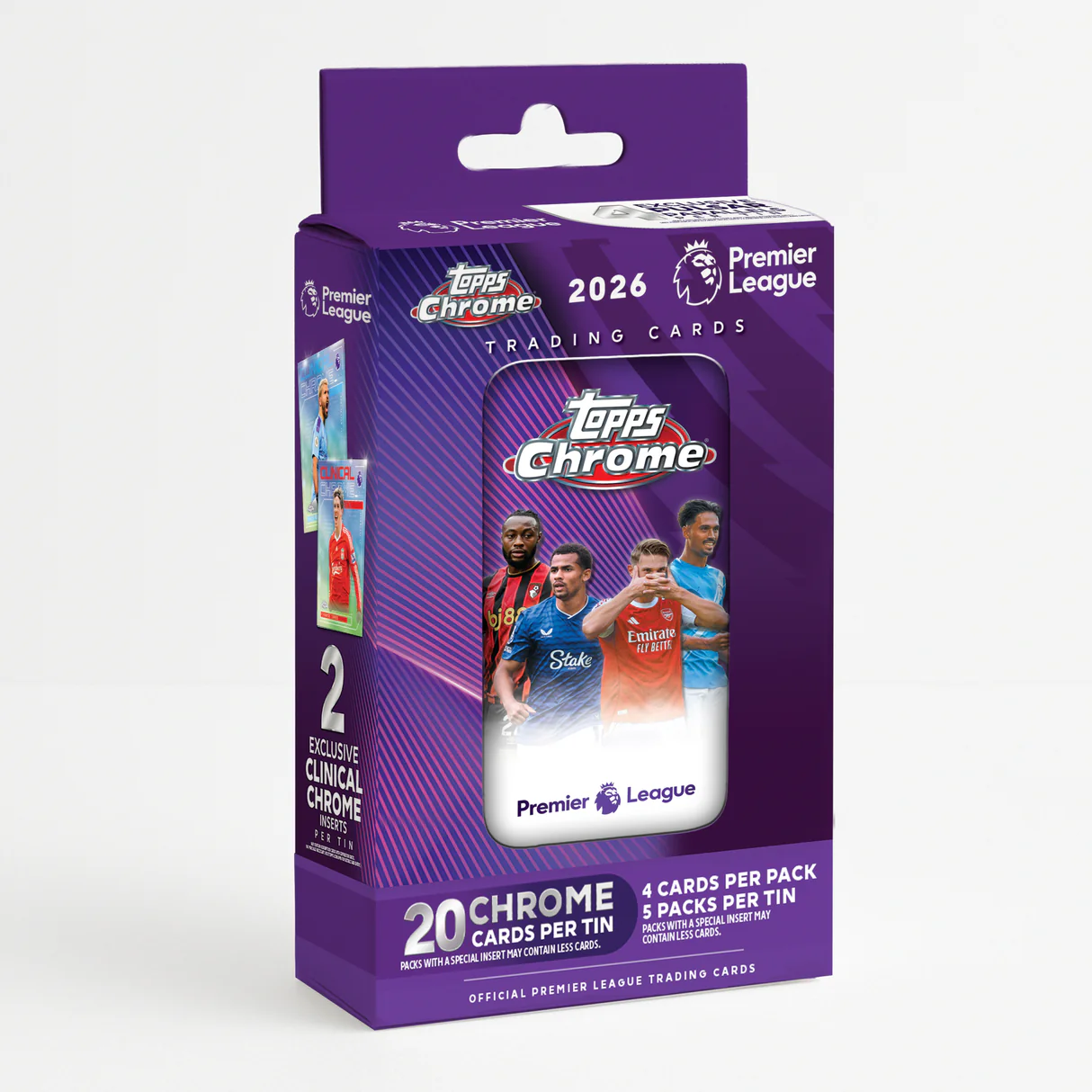 Topps Premier League Chrome 2026 Value Box – Fodboldkort Booster Tin