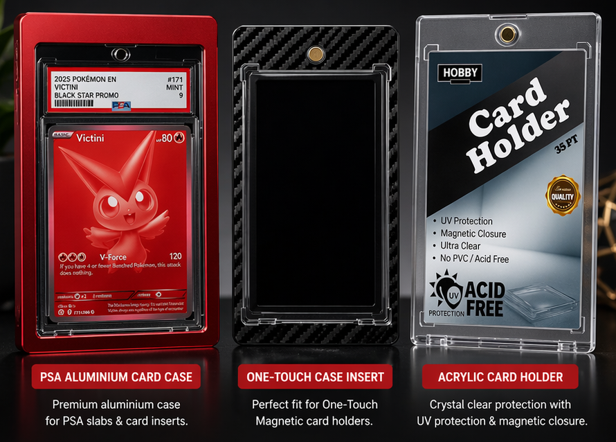 PSA Aluminium Card Case + One-Touch Insert Bundle – Premium Display & Beskyttelse til Samlekort – billede 2