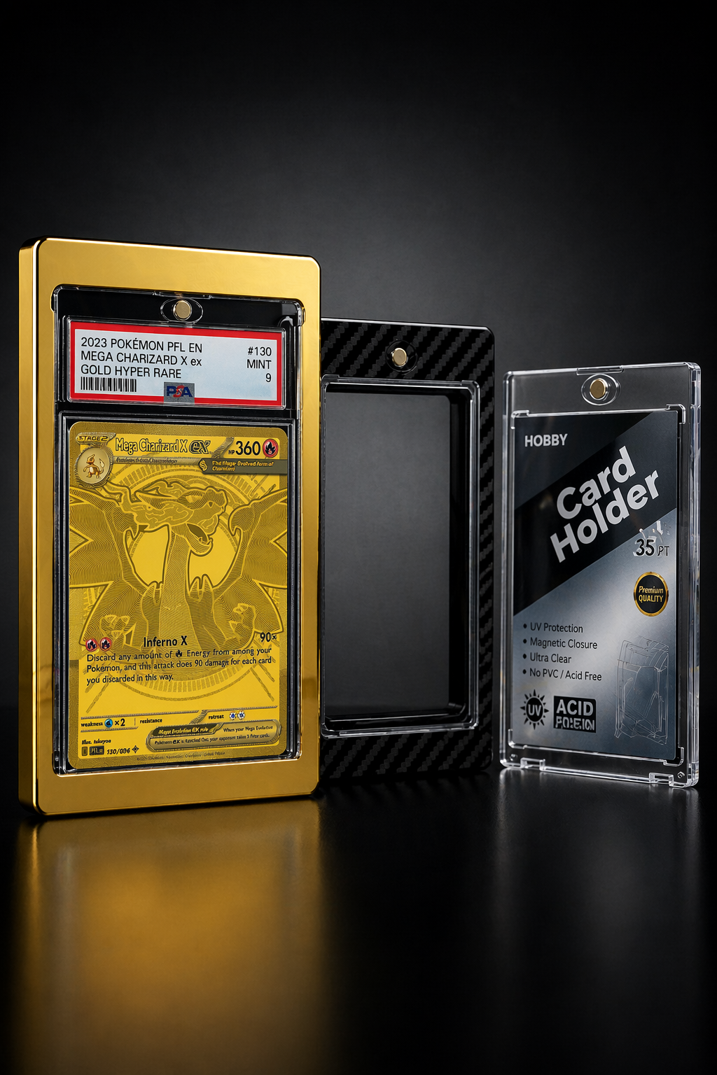 PSA Aluminium Card Case + One-Touch Insert Bundle – Premium Display & Beskyttelse til Samlekort – billede 5