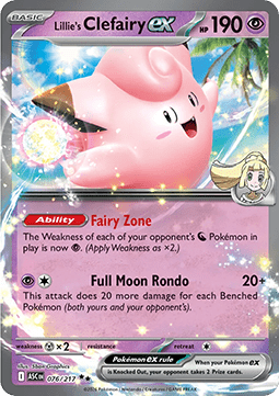 Lillie's Clefairy ex (ASC 076) – produktbillede